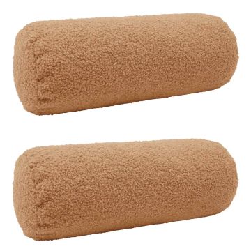 Federa 2 pcs HEERLEN Beige Ø 15 x 40 cm Bouclé