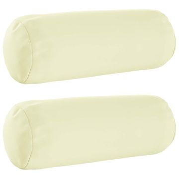Federa 2 pcs HEERLEN Crema Ø 15 x 40 cm Poliestere