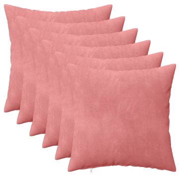 Cuscino con cuscino HEERLEN 6 pz Rosa Velluto
