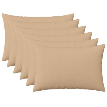 Cuscino con cuscino HEERLEN 6 pz Crema Tessuto