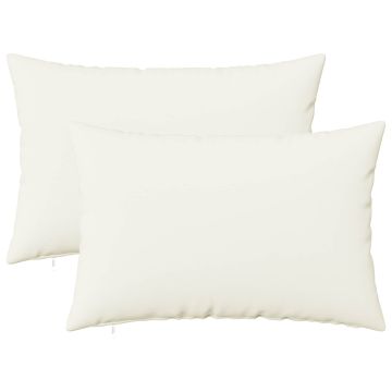 Cuscino con cuscino HEERLEN 2 pz Bianco Tessuto
