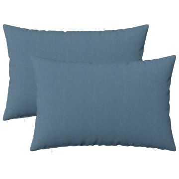 Cuscino con cuscino HEERLEN 2 pz Blu jeans Tessuto