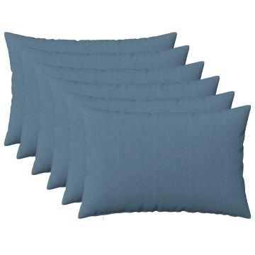 Cuscino con cuscino HEERLEN 6 pz Blu jeans Tessuto