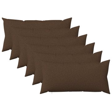 Cuscino con cuscino HEERLEN 6 pz Marrone Tessuto