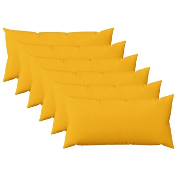 Cuscino con cuscino HEERLEN 6 pz Giallo Chiaro Tessuto