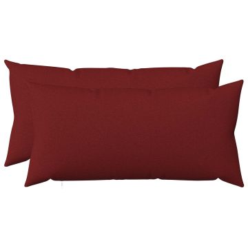 Cuscino con cuscino HEERLEN 2 pz Rosso Vino Tessuto
