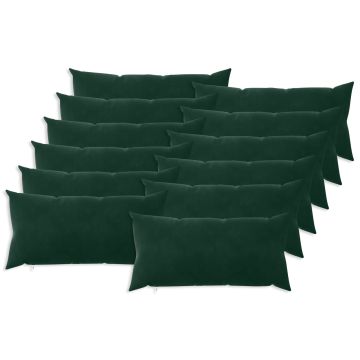 Cuscino con cuscino HEERLEN 12 pz Verde Scuro Velluto