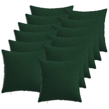 Cuscino con cuscino HEERLEN 12 pz Verde Scuro Tessuto