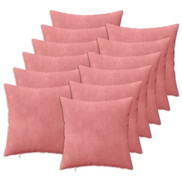 Cuscino con cuscino HEERLEN 12 pz Rosa Velluto