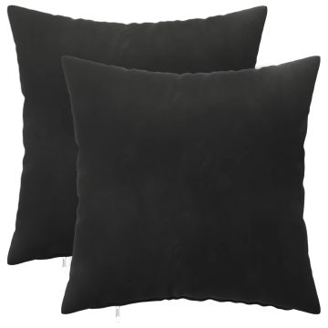 Cuscino con cuscino HEERLEN 2 pz Nero Velluto