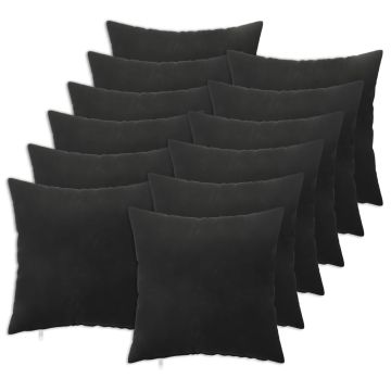Cuscino con cuscino HEERLEN 12 pz Nero Velluto
