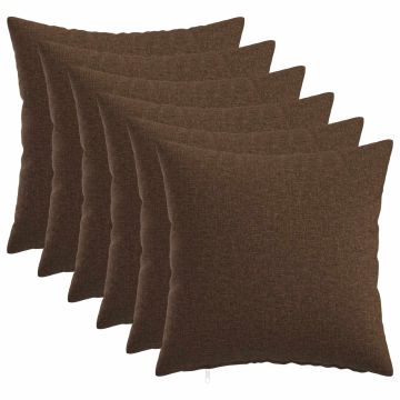 Cuscino con cuscino HEERLEN 6 pz Marrone Tessuto