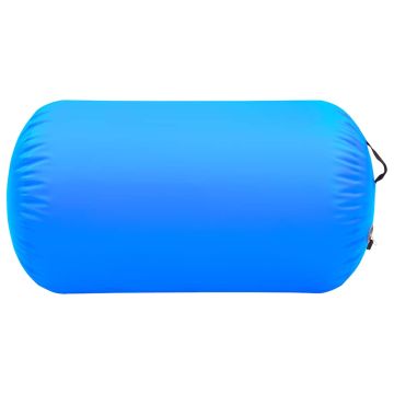 Rullo da Ginnastica Gonfiabile con Pompa 100x60 cm in PVC Blu