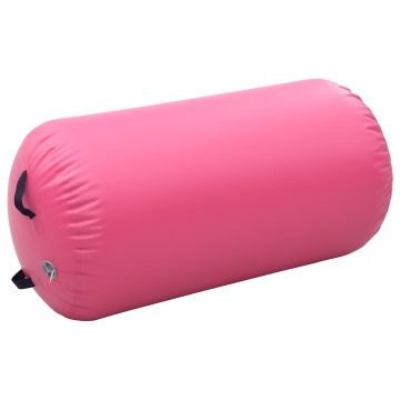 Rotolo da Ginnastica Gonfiabile con Pompa 120x90 cm in PVC Rosa