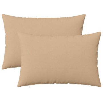 Cuscino con cuscino HEERLEN 2 pz Crema Tessuto