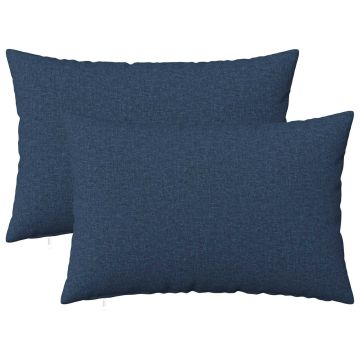 Cuscino con cuscino HEERLEN 2 pz Blu Tessuto