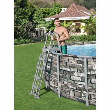 Bestway Scaletta per Piscina Flowclear a 4 Gradini 132 cm
