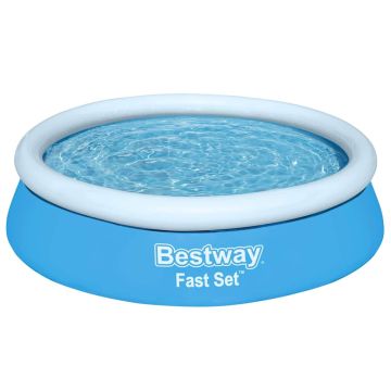 Bestway Set Piscina Gonfiabile Fast Rotonda 183x51 cm Blu