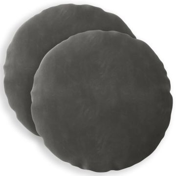 Cuscino con cuscino HEERLEN 2 pz Grigio Scuro Velluto