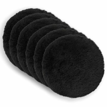 Cuscino con cuscino HEERLEN 2 pz Nero Fleece PV
