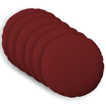 Cuscino con cuscino HEERLEN 6 pz Rosso Vino Tessuto