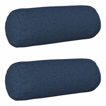Cuscino con cuscino HEERLEN 2 pz Blu Tessuto