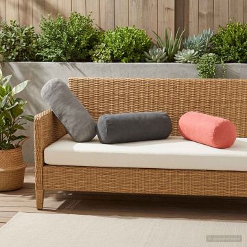 Cuscino con cuscino HEERLEN 2 pz Rosa Velluto