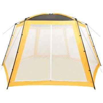 Tenda per Piscina in Tessuto 590x520x250 cm Gialla