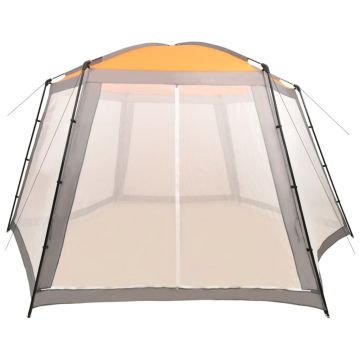 Tenda per Piscina in Tessuto 590x520x250 cm Grigia