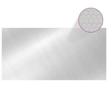 Copripiscina Rettangolare 1200x600 cm in PE Argento