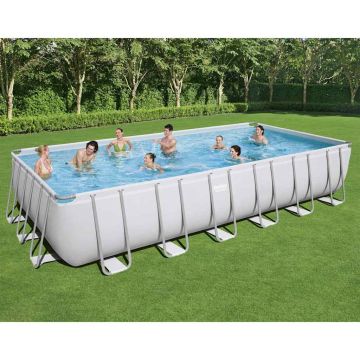 Piscina Rettangolare Fuori Terra 732x366x132 cm Acciaio