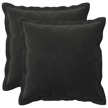 Cuscino con cuscino HOUTEN 2 pz Nero Velluto