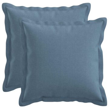 Cuscino con cuscino HOUTEN 2 pz Blu jeans Lino
