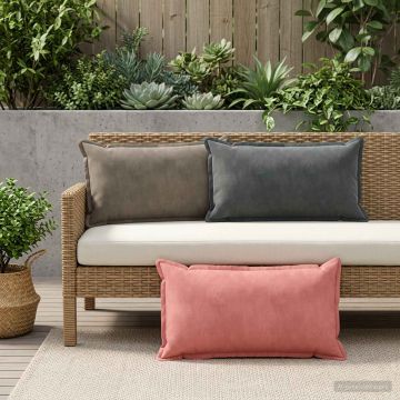 Cuscino con cuscino HOUTEN 6 pz Rosa Velluto