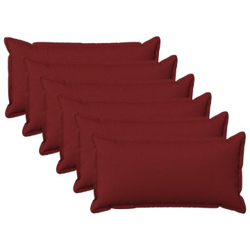 Cuscino con cuscino HOUTEN 6 pz Rosso Vino Lino