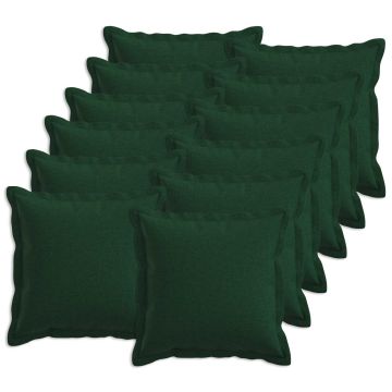 Cuscino con cuscino HOUTEN 12 pz Verde Scuro Lino