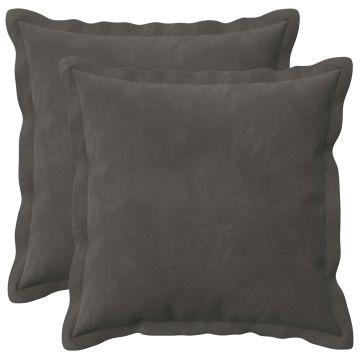 Cuscino con cuscino HOUTEN 2 pz Grigio Scuro Velluto
