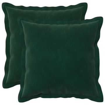 Cuscino con cuscino HOUTEN 2 pz Verde Scuro Velluto