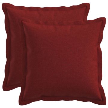 Cuscino con cuscino HOUTEN 2 pz Rosso Vino Lino