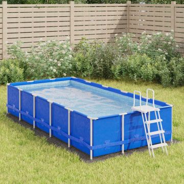 Telo per Fondo Piscina 420 x 220 cm Rettangolare Grigio Chiaro
