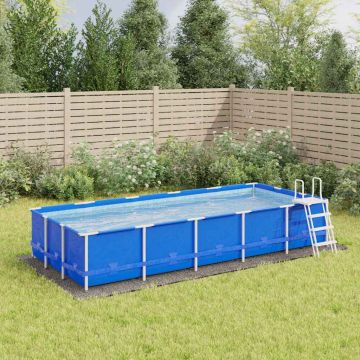 Telo per Fondo Piscina 550 x 280 cm Rettangolare Grigio Chiaro
