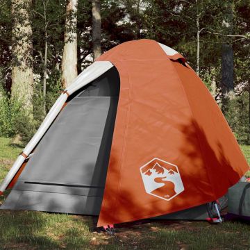 Tenda da Campeggio a Cupola 2 Persone Arancione Impermeabile