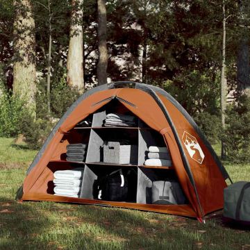 Tenda Portaoggetti 9 Scomparti Grigio e Arancione Impermeabile