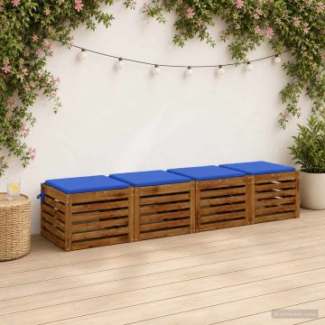 Cuscini per Sedia in 4 Pezzi SOEST 4 pz 100% Poliestere