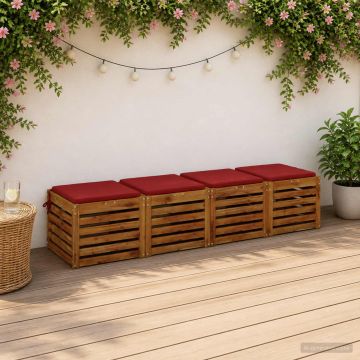 Cuscini per Sedia in 4 Pezzi SOEST 4 pz 100% Poliestere