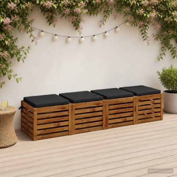 Cuscini per Sedia in 4 Pezzi SOEST 4 pz 100% Poliestere