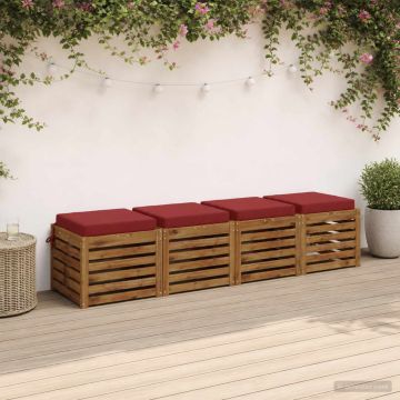 Cuscini per Sedia in 4 Pezzi SOEST 4 pz 100% Poliestere