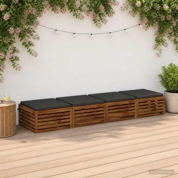 Cuscini per Sedia in 4 Pezzi SOEST 4 pz 100% Poliestere