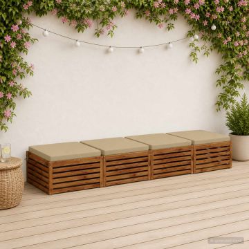 Cuscini per Sedia in 4 Pezzi SOEST 4 pz 100% Poliestere