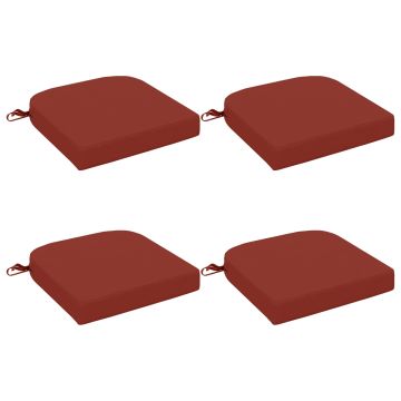 Cuscini per sedile a 4 pezzi SOEST 4 pcs 100% Poliestere Rosso